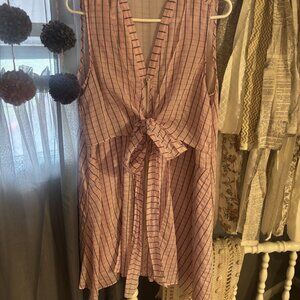 Gabby Isabella, black & pink flowy dress, size M